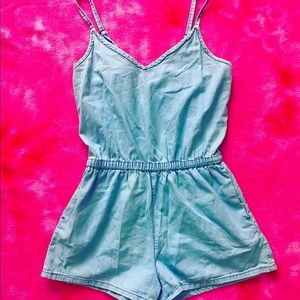 blue romper